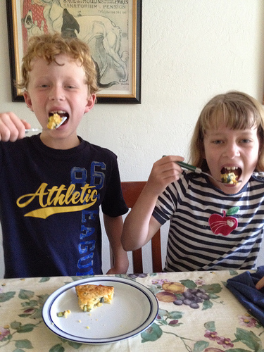 Impossibly Easy Vegetable Pie - a Bisquick Makeover via LizsHealthyTable.com