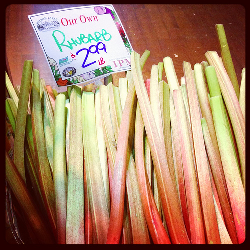 Rhubarb from Wilson Farm in Lexington MA via LizsHealthyTable.com