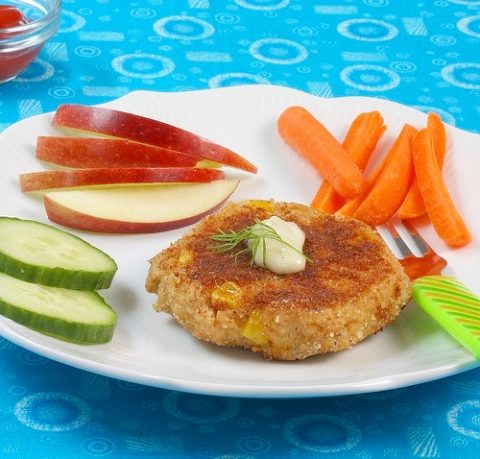 Corny Salmon Cakes via LizsHealthyTable.com #seafood