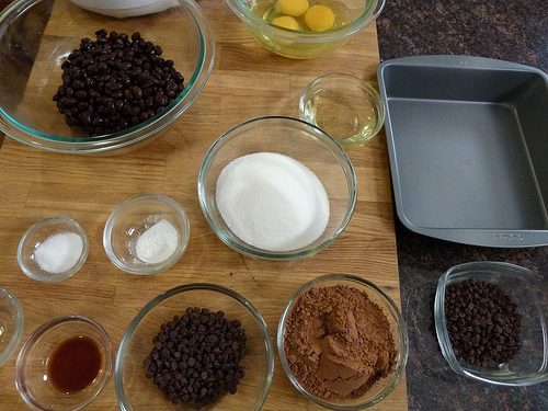 Fudgy Black Bean Brownies via www.LizsHealthyTable.com #glutenfree #beans