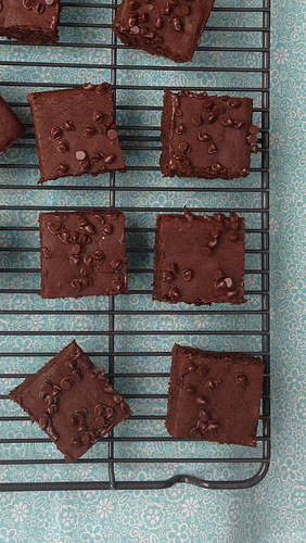 Fudgy Black Bean Brownies via www.LizsHealthyTable.com #glutenfree #beans