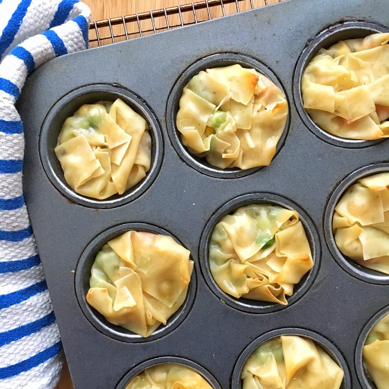 Chicken Pot Pie Bundles via lizshealthytable.com