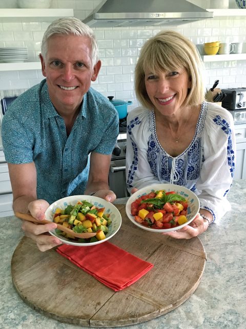 Peach and Avocado Sunshine Salad via LizsHealthyTable.com