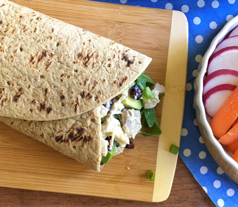 Chicken Avocado Wraps via LizsHealthyTable.com