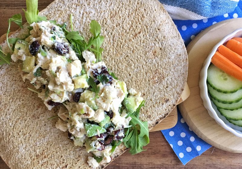 Chicken Avocado Wraps via LizsHealthyTable.com