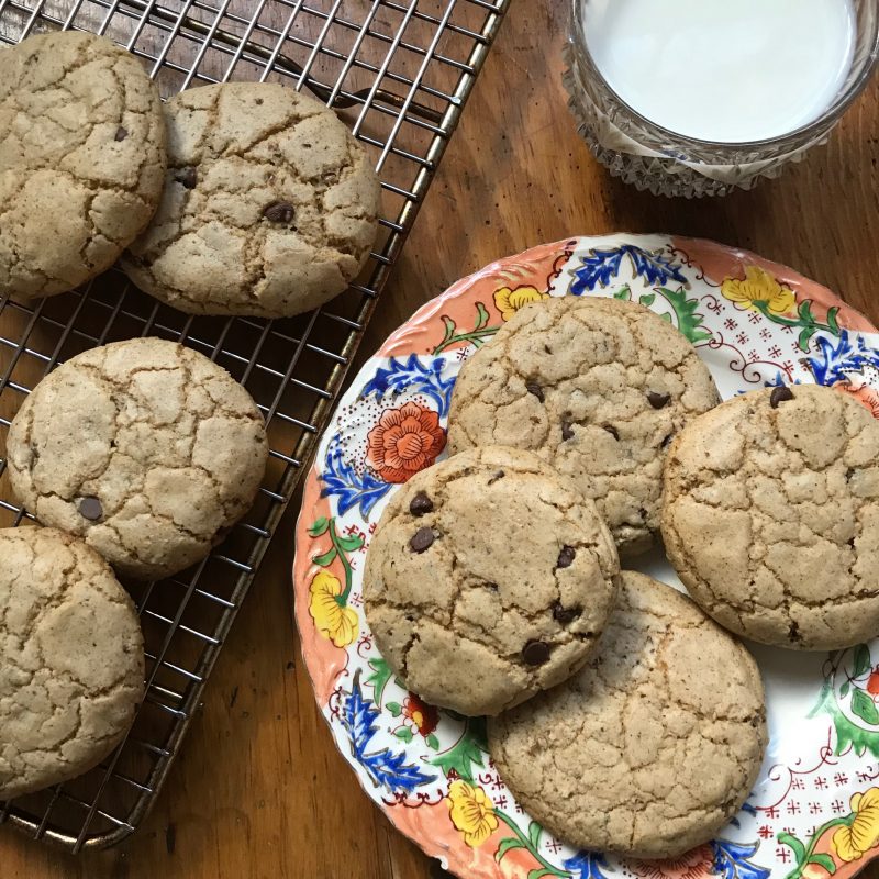 Almond Chocolate Chip Cookies via lpzshealthytable.com