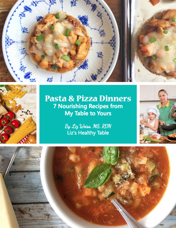 Pasta & Pizza e-cookbook via LizsHealthyTable.com 