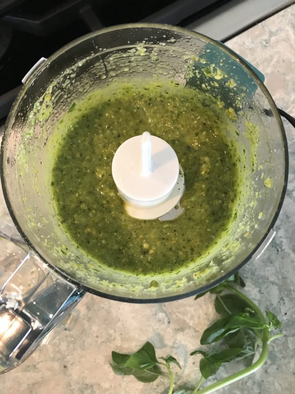 Roasted Cauliflower Steaks with Pistachio Pesto via LizsHealthyTable.com #vegetarian