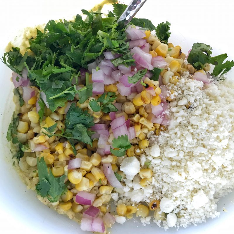 Mexican Grilled Corn Tacos via LizsHealthyTable.com #MeatlessMonday