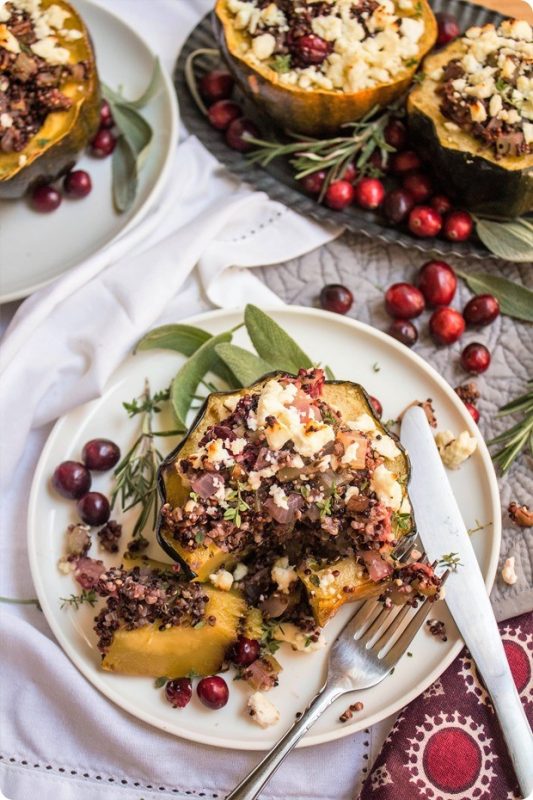 17 Stuffed Winter Squash Recipes via LizsHealthyTable.com