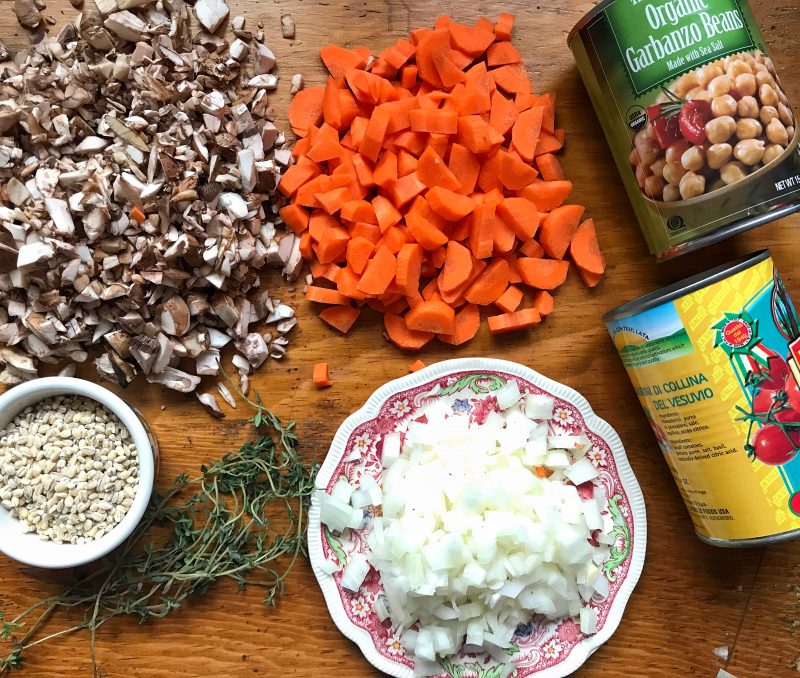 Barley, chickpea and carrot soup #InstantPot via LizsHealthyTable.com