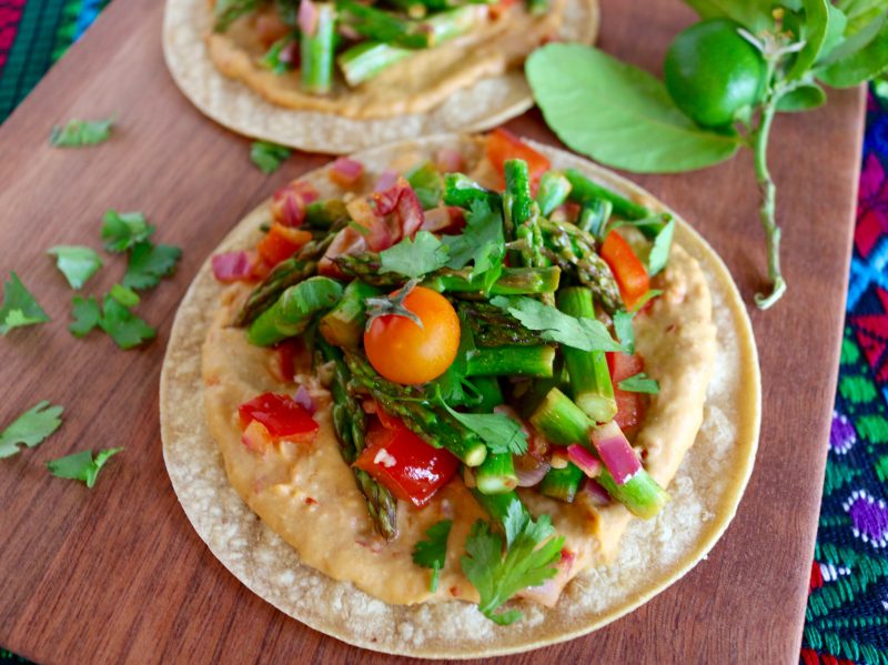 Spicy Hummus Veggie Tacos