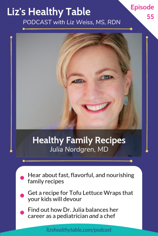 podcast on healthy family recipes with Dr. Julia Nordgren LizsHealthyTable.com