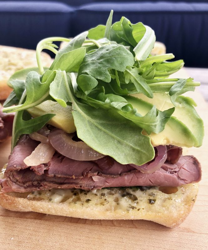 Roast beef sandwich via LizsHealthyTable.com