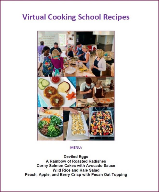 Virtual Cooking School Recipes FREE download on lizshealthytable.com 