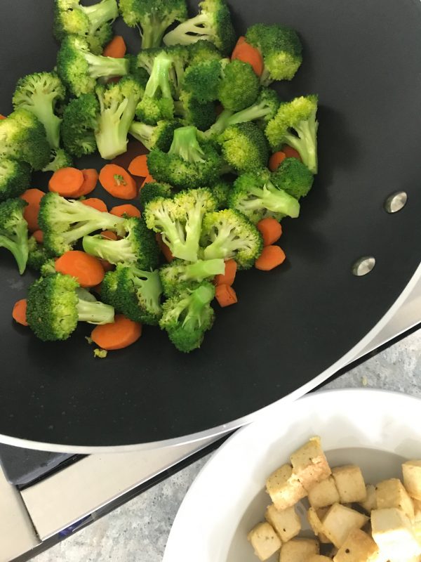 Tofu Stir-Fry With Broccoli and Carrots via LizsHealthyTable.com #familymealsmonth
