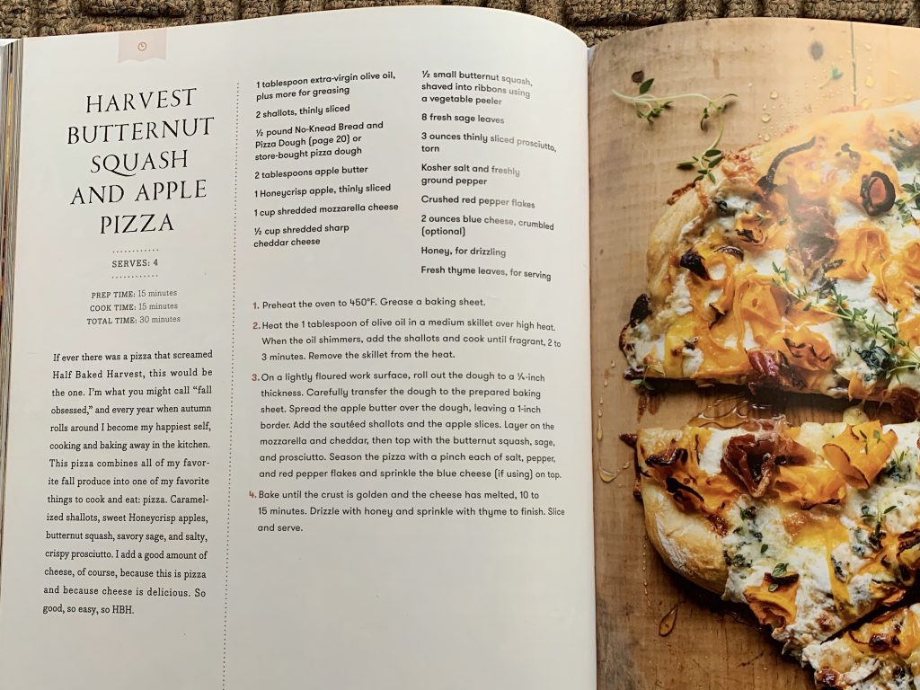 Harvest butternut Squash and Apple Pizza via lizshealthytable.com