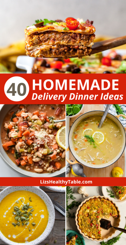40 Homemade Delivery Dinners from Registered Dietitians #quarantinekitchen via LizsHealthyTable.com