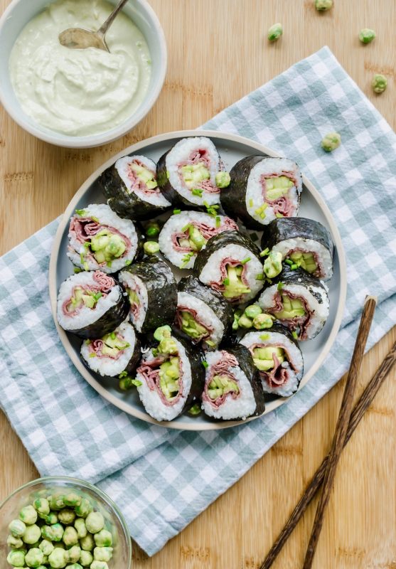 A Tasty Twist on Sushi: Beefy Cali Roll "Beefshi" via lizshealthytable.com