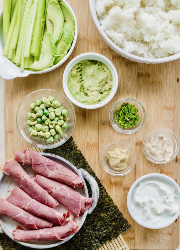 A Tasty Twist on Sushi: Beefy Cali Roll "Beefshi" via lizshealthytable.com