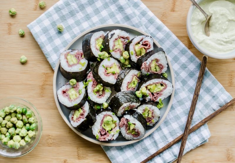 A Tasty Twist on Sushi: Beefy Cali Roll "Beefshi" via lizshealthytable.com