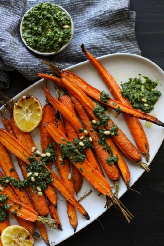 46 Recipes for Carrot and Carrot Greens (AKA Carrot Tops) via Lizshealthytable.com 