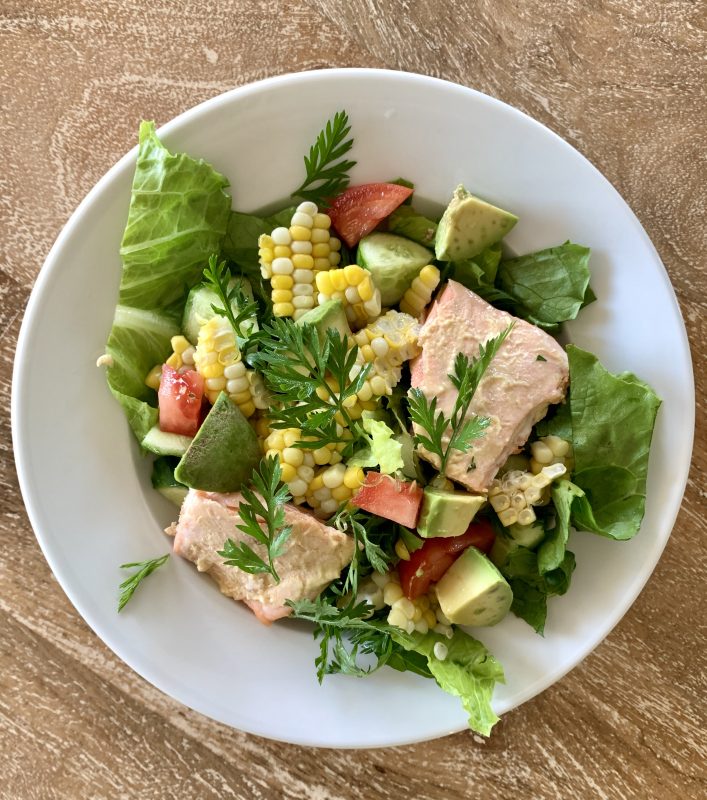 salad made with carrot tops