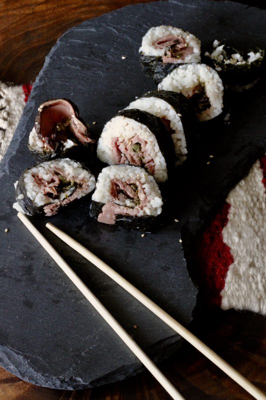 22 Recipes for BEEFSHI | Sushi Made With Beef via lizshealthytable.com 