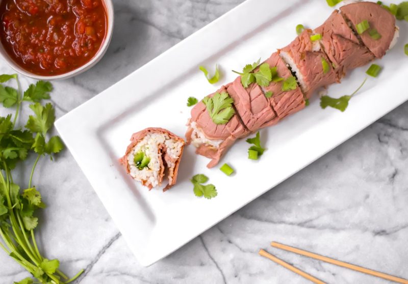 22 Recipes for BEEFSHI | Sushi Made With Beef via lizshealthytable.com 