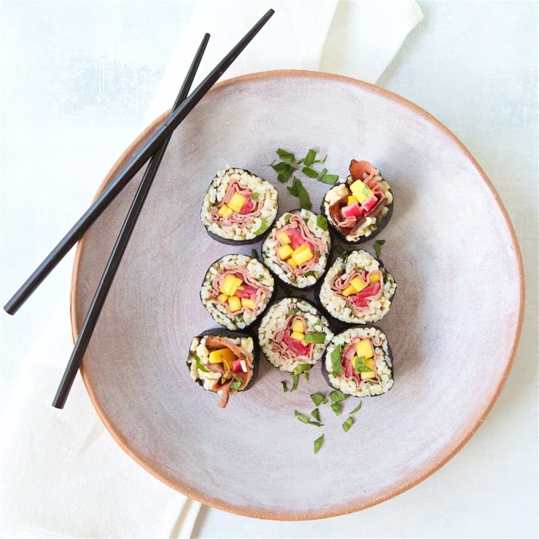 22 Recipes for BEEFSHI | Sushi Made With Beef via lizshealthytable.com 