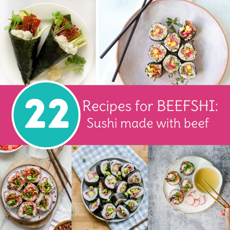 22 Recipes for BEEFSHI | Sushi Made With Beef via lizshealthytable.com 
