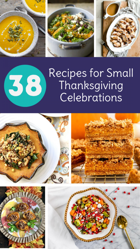 38 Recipes for Small Thanksgiving Celebrations via lizshealthytable.com #pandemicthanksgiving