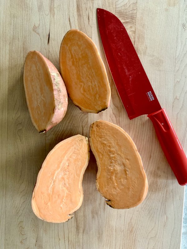 Maple Pecan Stuffed Sweet Potatoes for Thanksgiving via LizsHealthyTable.com #thanksgiving