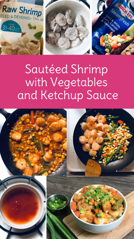 Sautéed Shrimp With Vegetables and Ketchup Sauce via lizshealthytable.com #seafood #shrimp