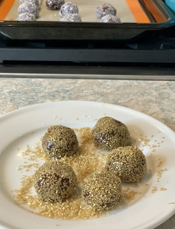 Gluten-Free Chocolate, Orange & Almond Sparkle Cookies via lizshealthytable.com #dessert #glutenfree