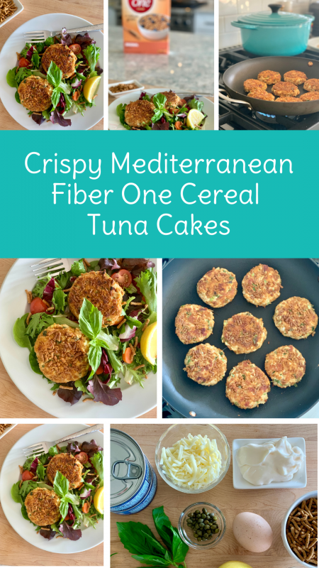 Crispy Mediterranean Fiber One Cereal Tuna Cakes via LizsHealthyTable.com #FlauntYourFiber