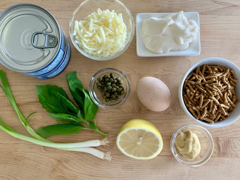 Crispy Mediterranean Fiber One Cereal Tuna Cakes via LizsHealthyTable.com #FlauntYourFiber