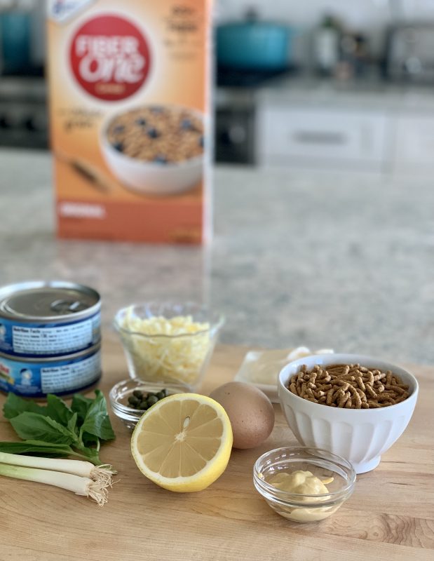 Crispy Mediterranean Fiber One Cereal Tuna Cakes via LizsHealthyTable.com #FlauntYourFiber