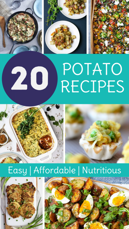 20 Potato Recipes | Easy, Affordable, Nutritious, and Delicious via LizsHealthyTable.com 