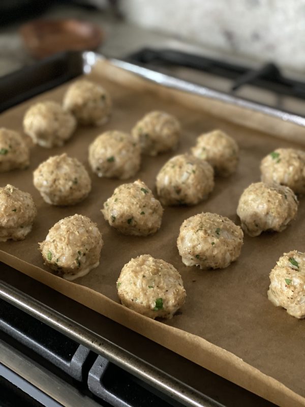 Mediterranean Chicken Meatball Power Bowls via lizshealthytable.com