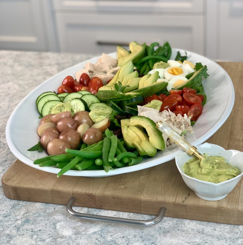 tuna niçoise salad via lizshealthytable.com #podcast