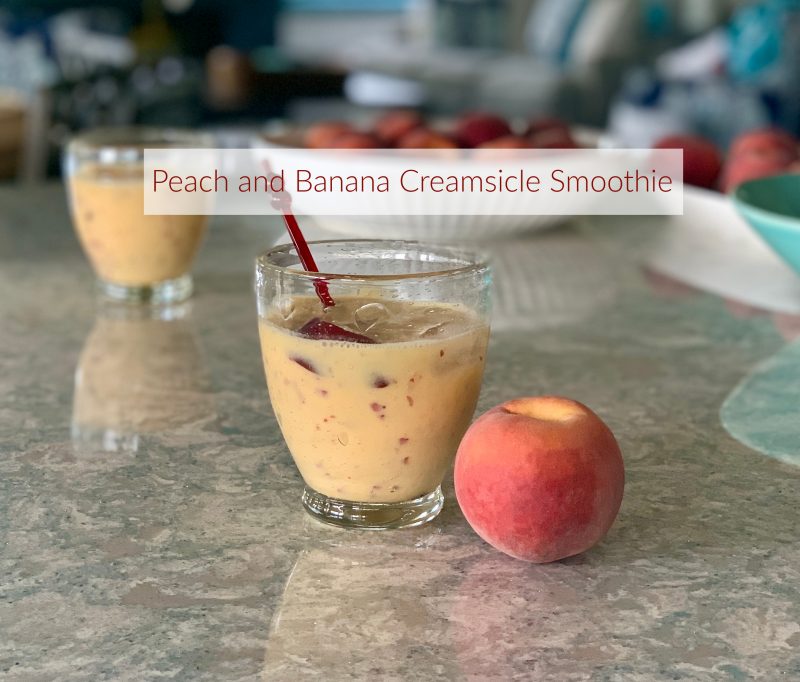Peach and Banana Creamsicle Smoothie + A Primer on Peaches via lizshealthytable.com