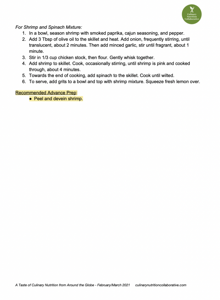 Shrimp and Grits and Greens via lizshealthytable.com