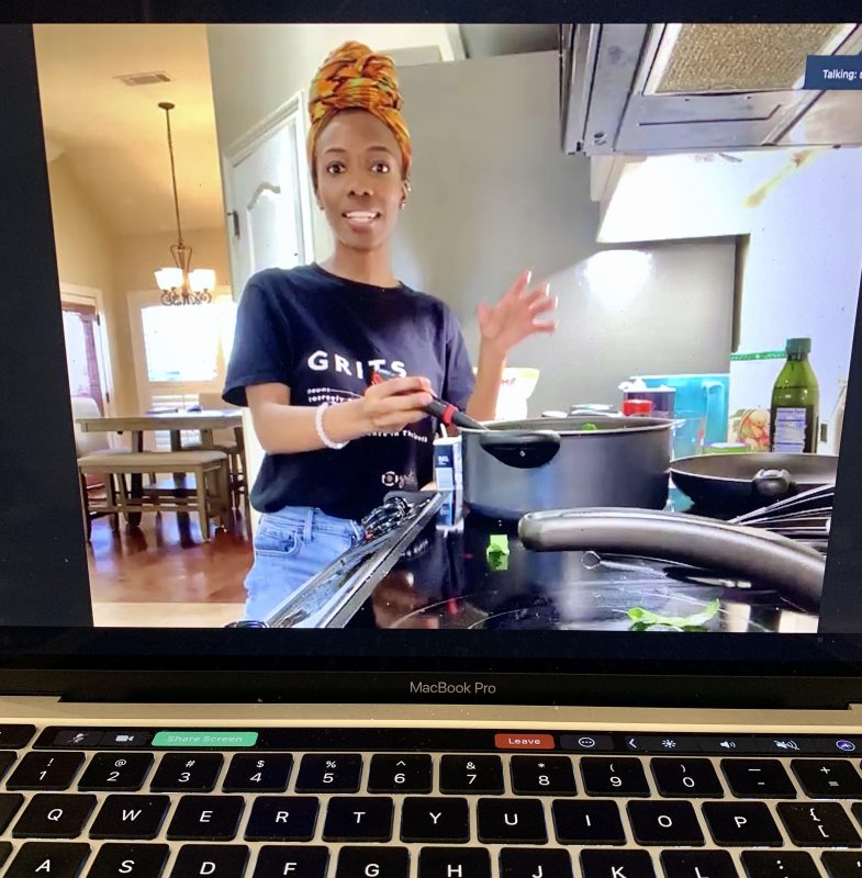 Sadé Meeks cooks during Culinary Nutrition Collaborative