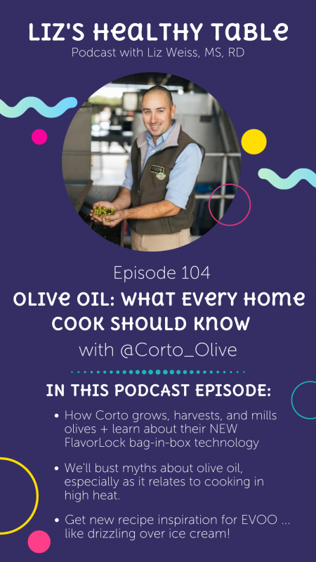 Olive Oil: What Every Cook Should Know with David Garci-Aguirre on the Liz's Healthy Table #podcast 