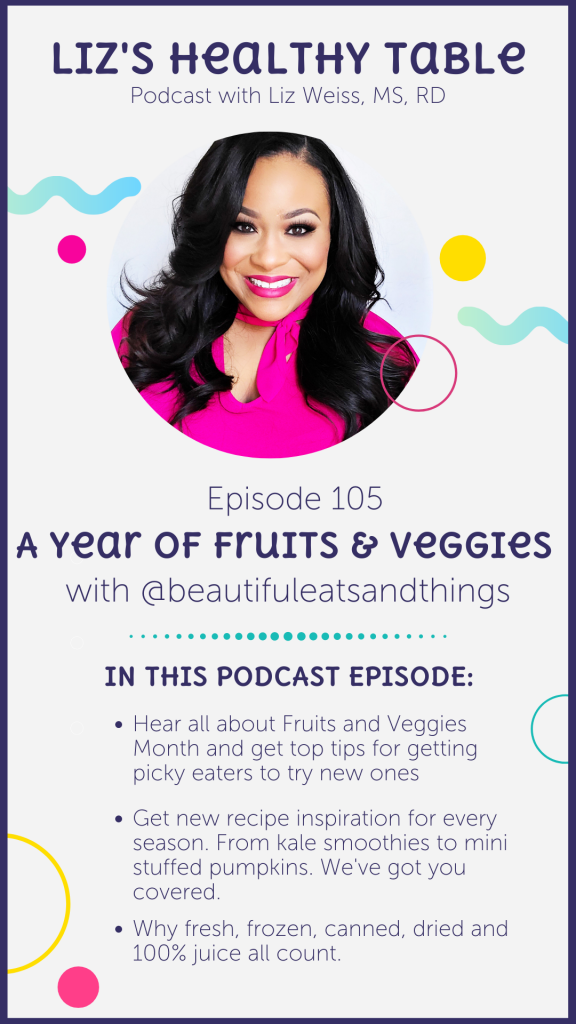 A Year of Fruits and Vegetables via lizshealthytable.com #podcast