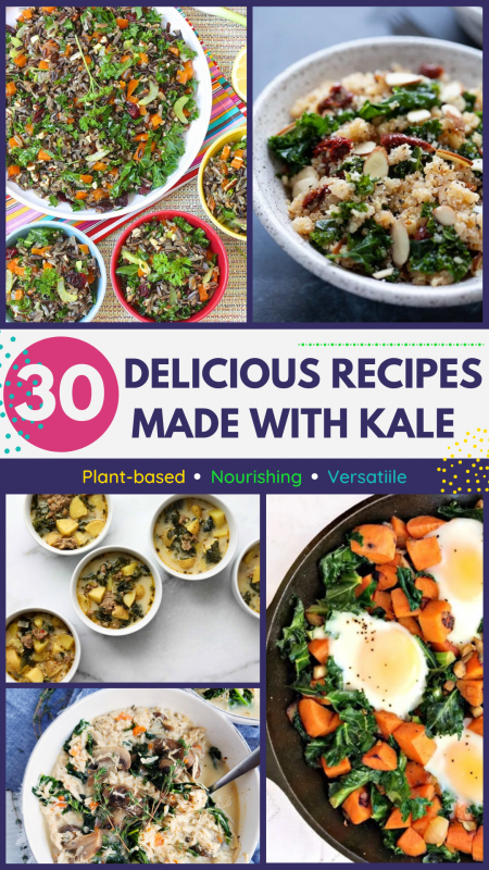 Recipes made with Kale via lizshealthytable.com