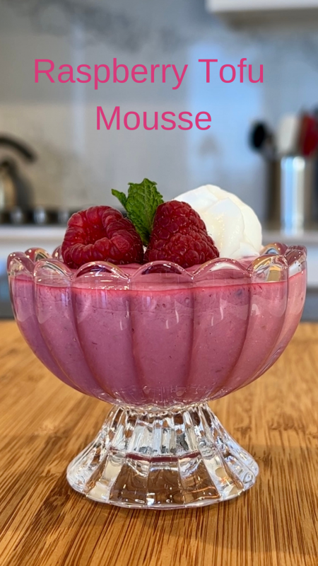 Tofu Raspberry Mousse #packagedfoodscanfit