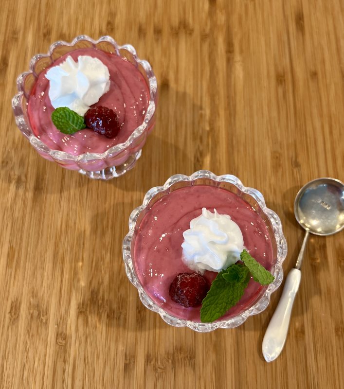 Tofu Raspberry Mousse #packagedfoodscanfit