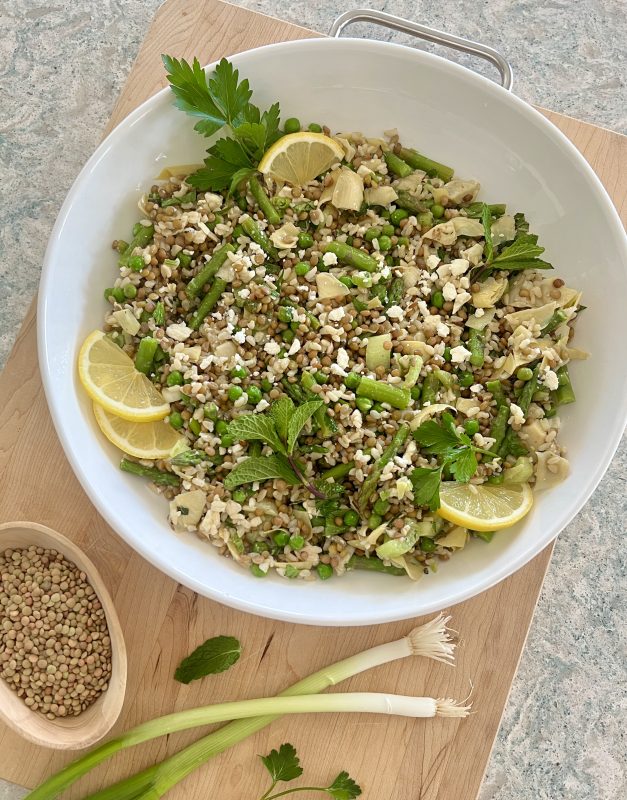 Lentil Salad with Vegetables via lizshealthytable.com